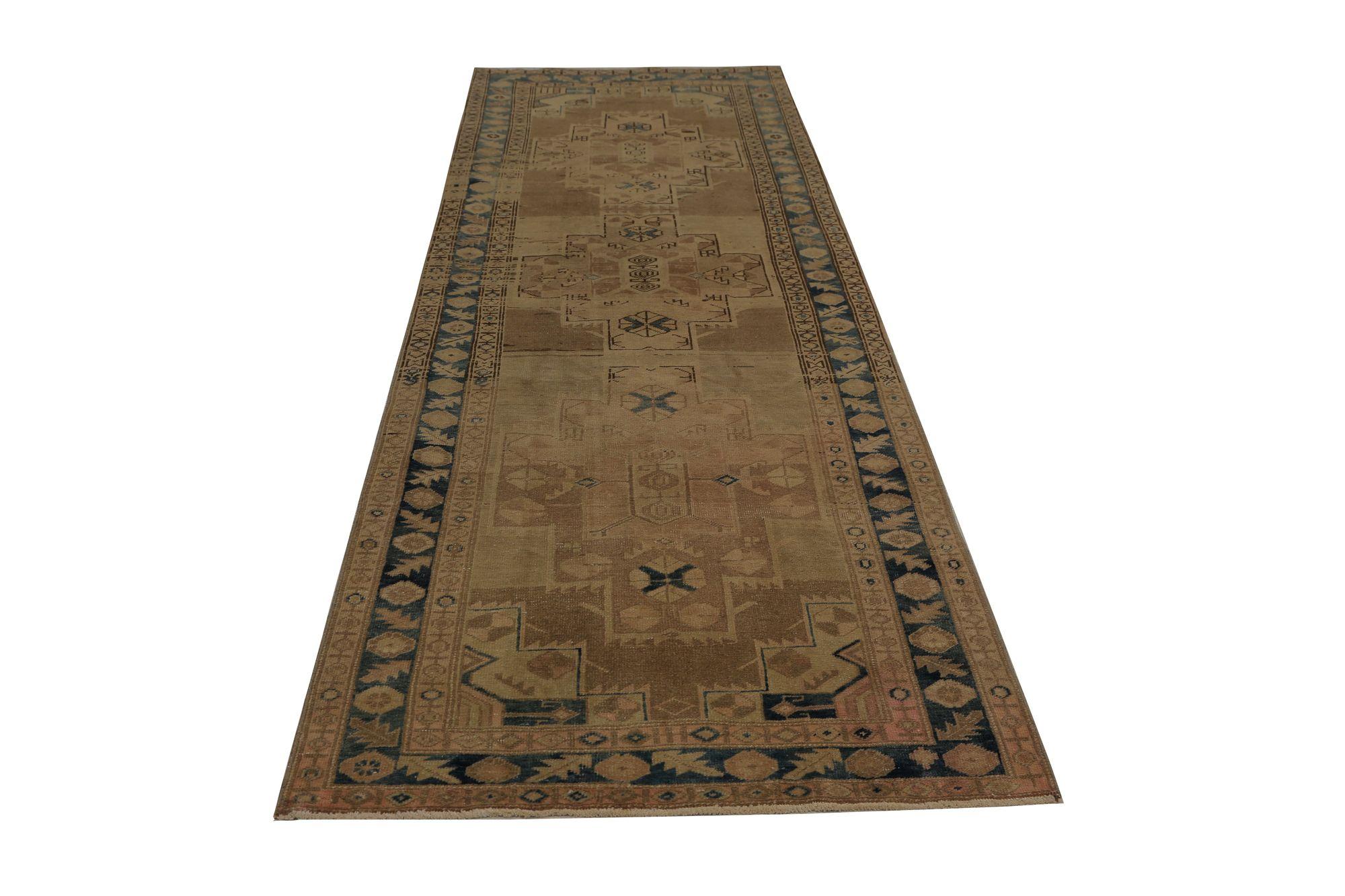 XX secolo Tappeto Runner Persiano Azerbaijan - Design Marrone Lana - 96756 in vendita