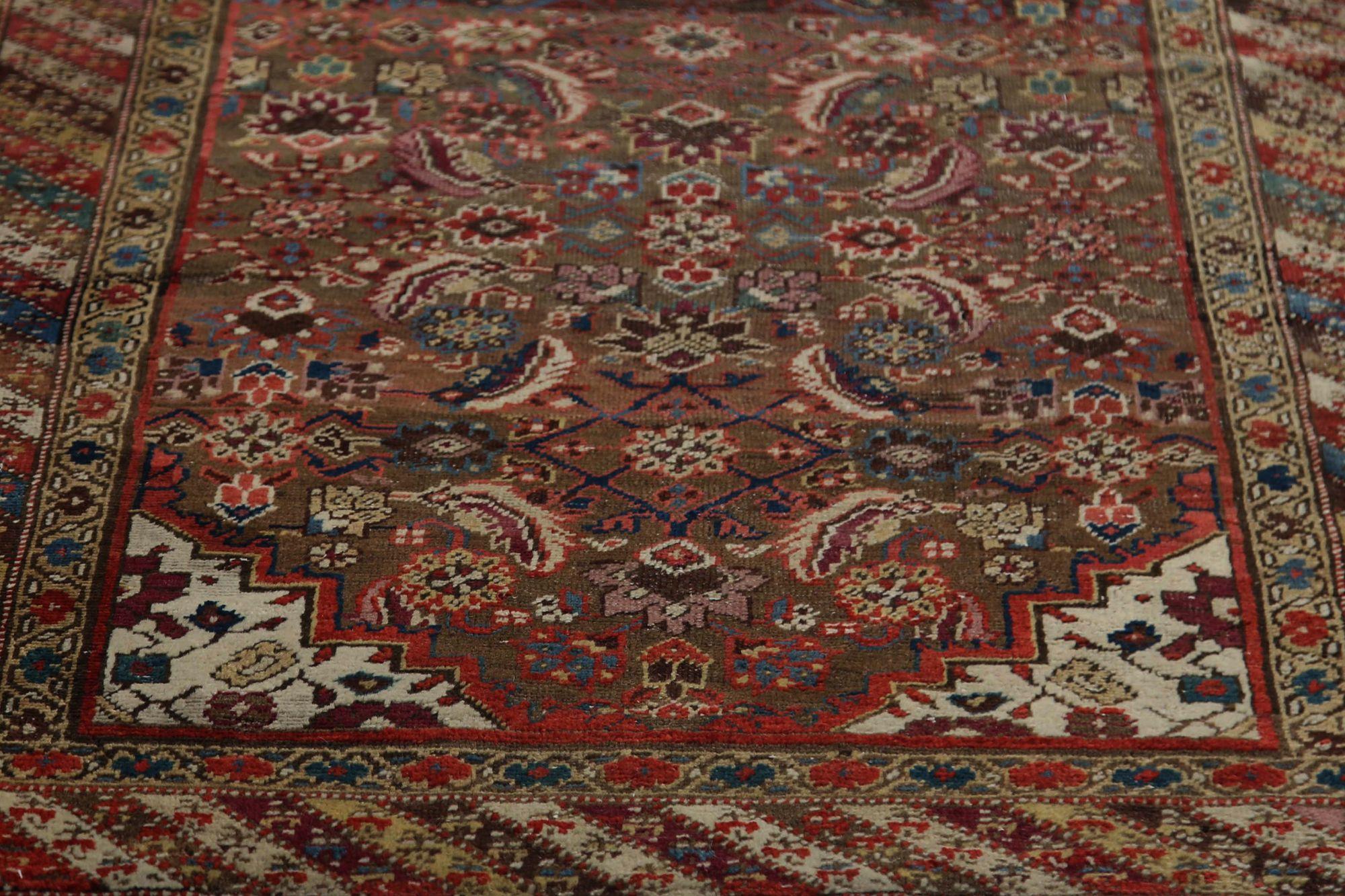 XX secolo Tappeto Runner Persiano Azerbaijan - Design Marrone Lana - 97155 in vendita