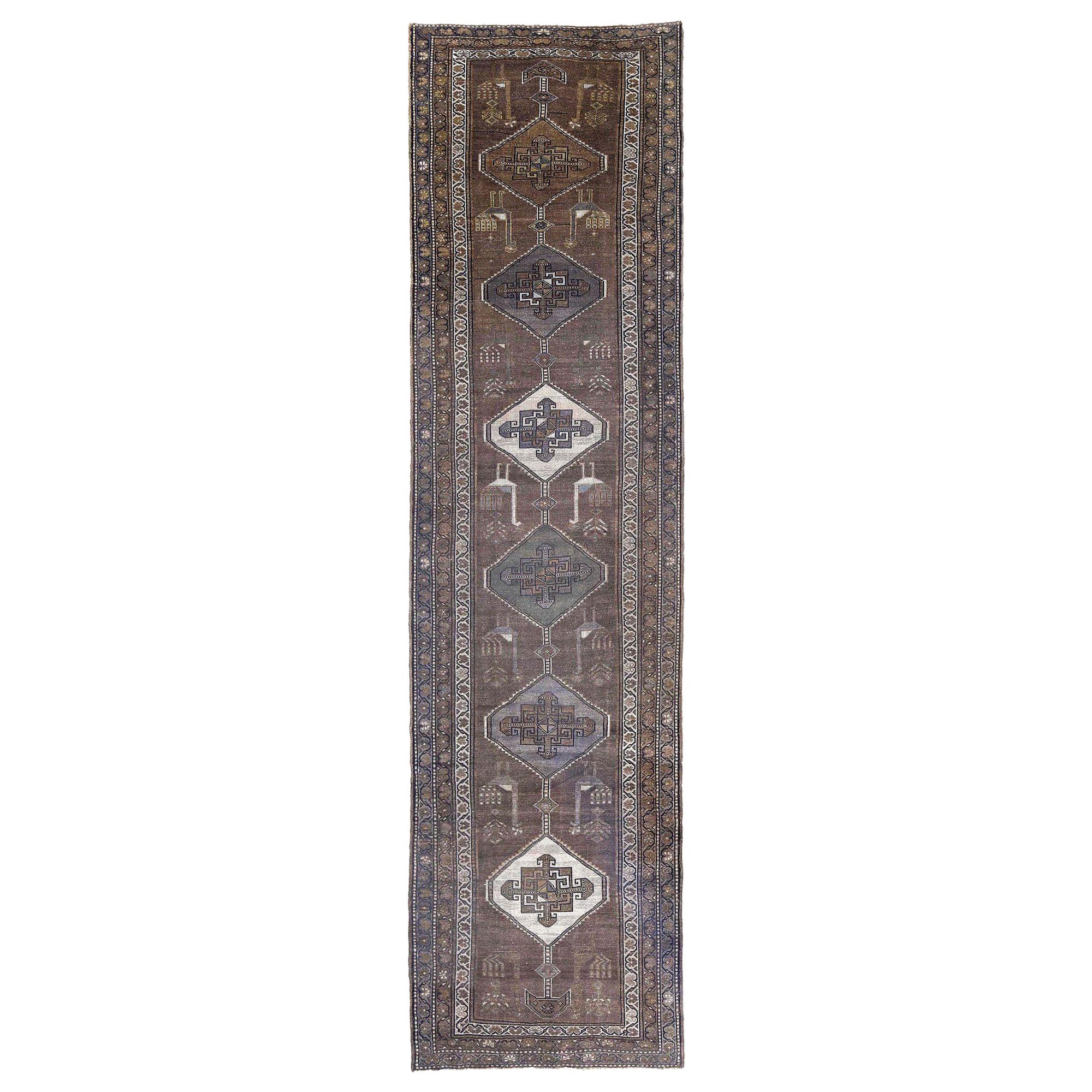Alfombra Persa Azerbaiyán - Lana Diseño Marrón - 97626