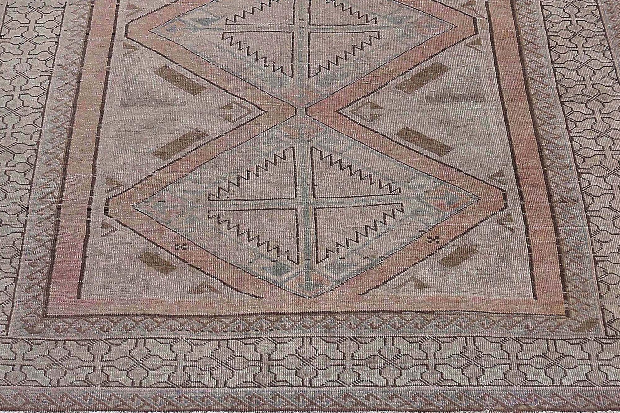 XX secolo Tappeto Persiano Azerbaijan - Lana Marrone Avorio Rosa Taupe - 97920 in vendita