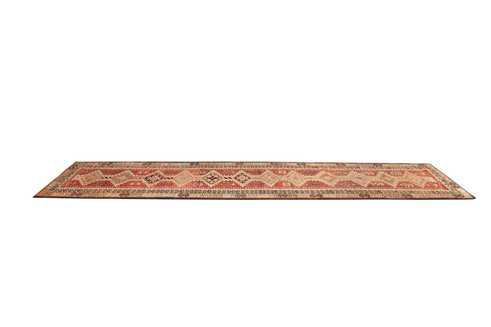 Iracheno Tappeto Persiano Azerbaijan - Lana Marrone Avorio Rosso - 97949 in vendita