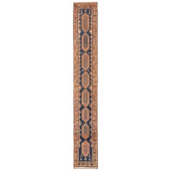 Tappeto Persiano Azerbaijan - Lana Marrone Blu Navy Rosa - 97080