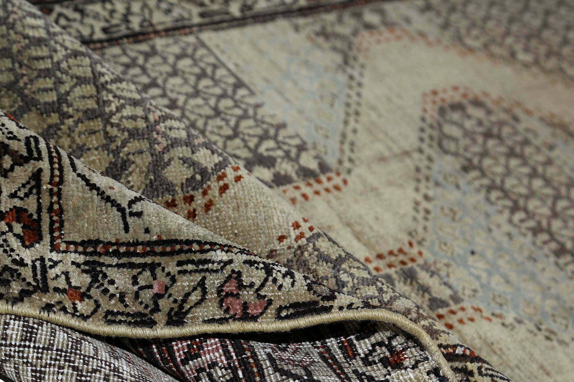 Persischer Aserbaidschan Läufer Teppich - Wolle Braun Taupe Design - 97621 im Zustand „Hervorragend“ im Angebot in Dallas, TX