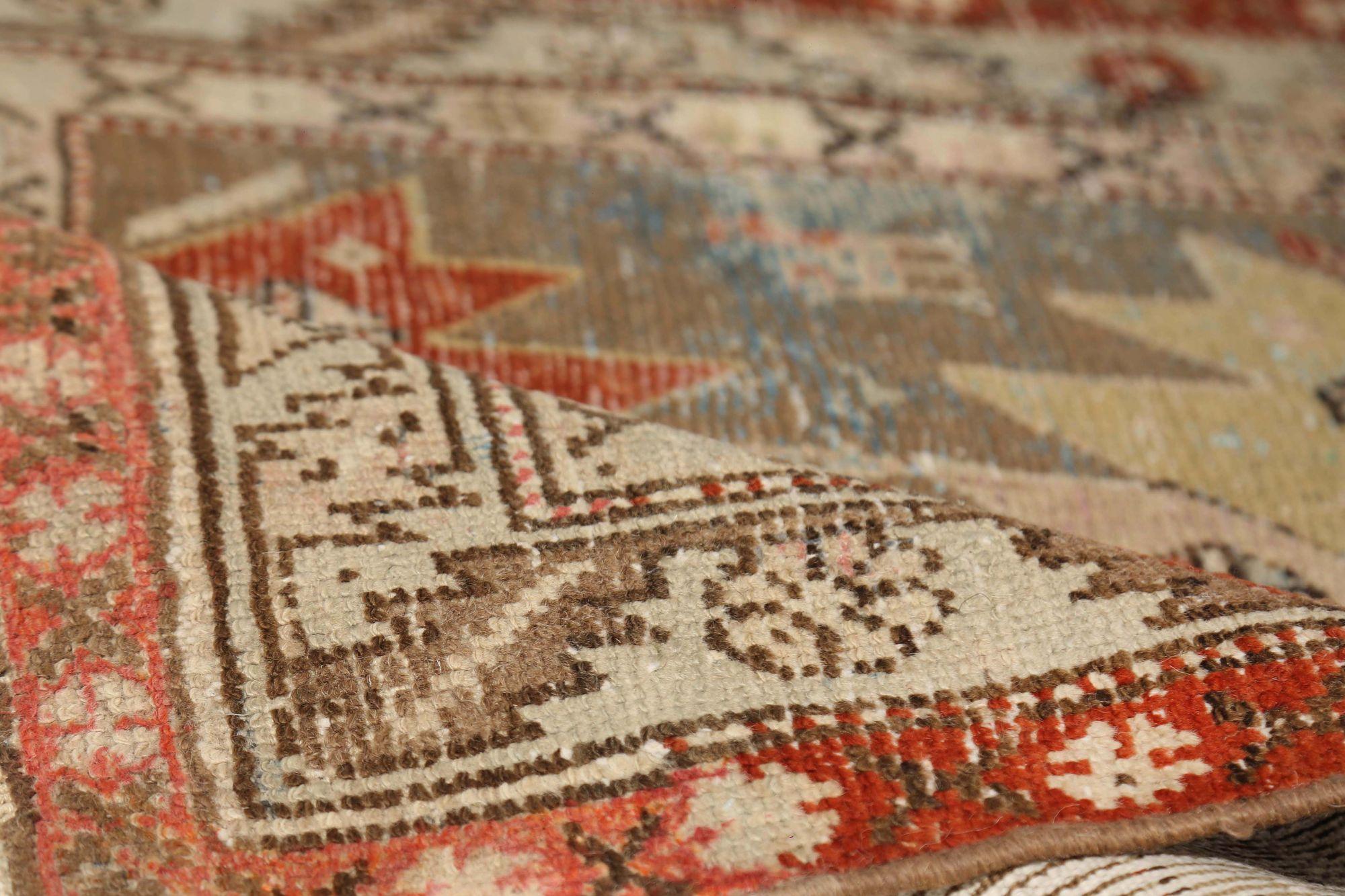 Iracheno Tappeto Persiano Azerbaijan - Lana Grigio Avorio Rosso Taupe - 97726 in vendita