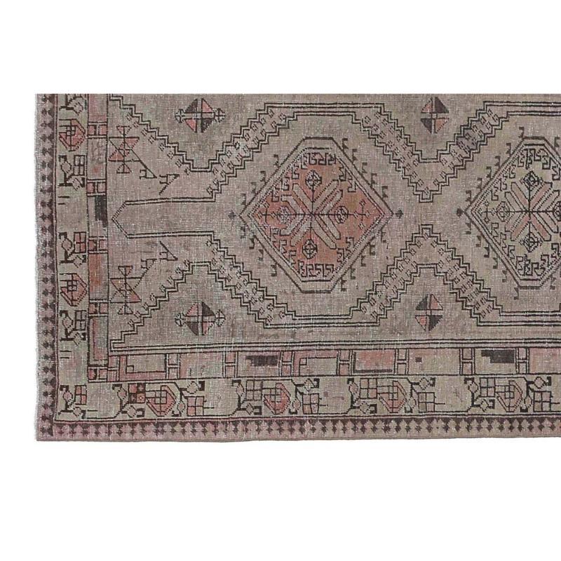 Persischer Aserbaidschan-Läufer aus Wolle – elfenbeinfarbenes Design – 97616 im Zustand „Hervorragend“ im Angebot in Dallas, TX