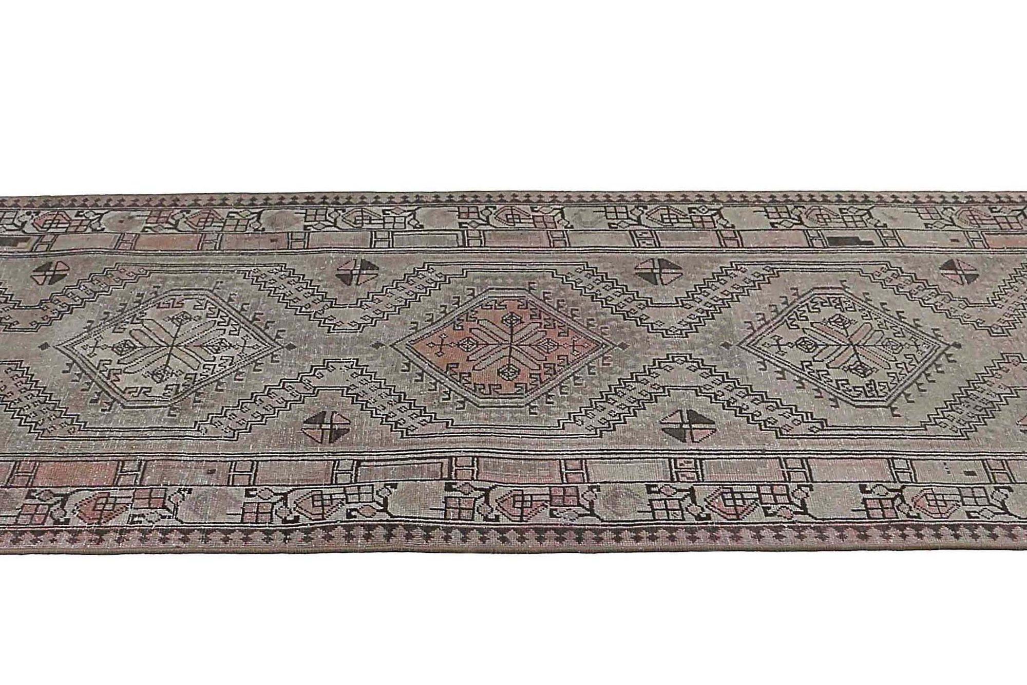 Persischer Aserbaidschan-Läufer aus Wolle – elfenbeinfarbenes Design – 97616 (20. Jahrhundert) im Angebot