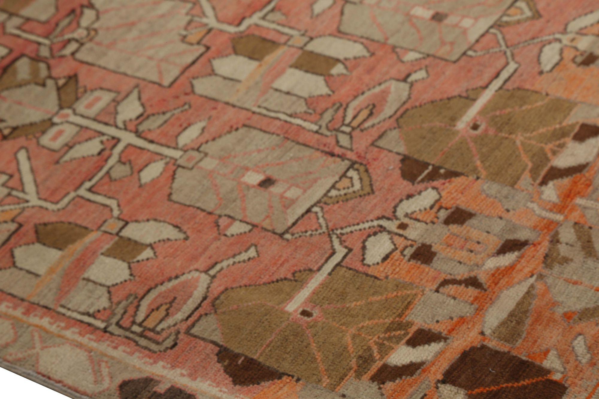 Persischer Aserbaidschan-Läufer - Wolle Elfenbein Rosa Taupe Design - 97986 (Irakisch) im Angebot
