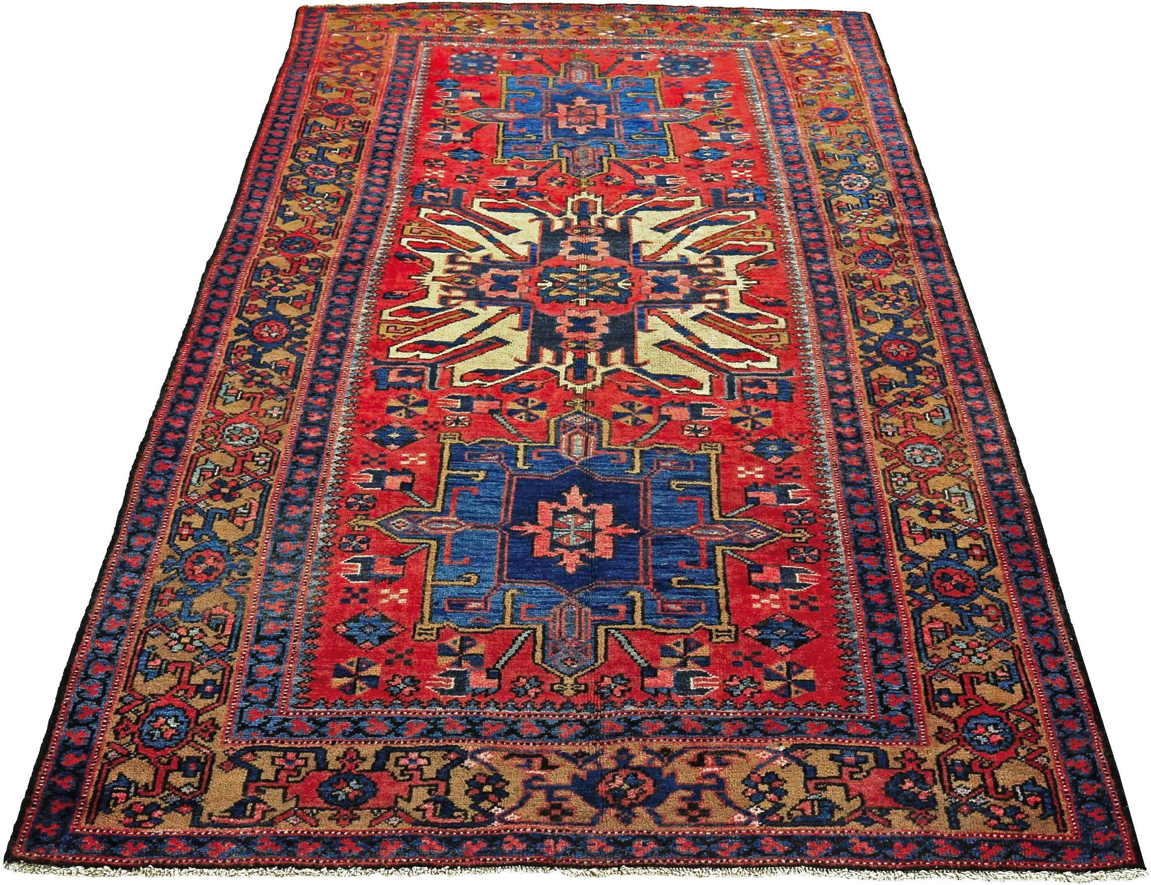 Discover the elegance of Persian Azerbaijan featuring Small Rug in Circa 1880. Designed with Wool and BlueIvoryRedYellow, this exclusive design is perfect for enhancing your space.