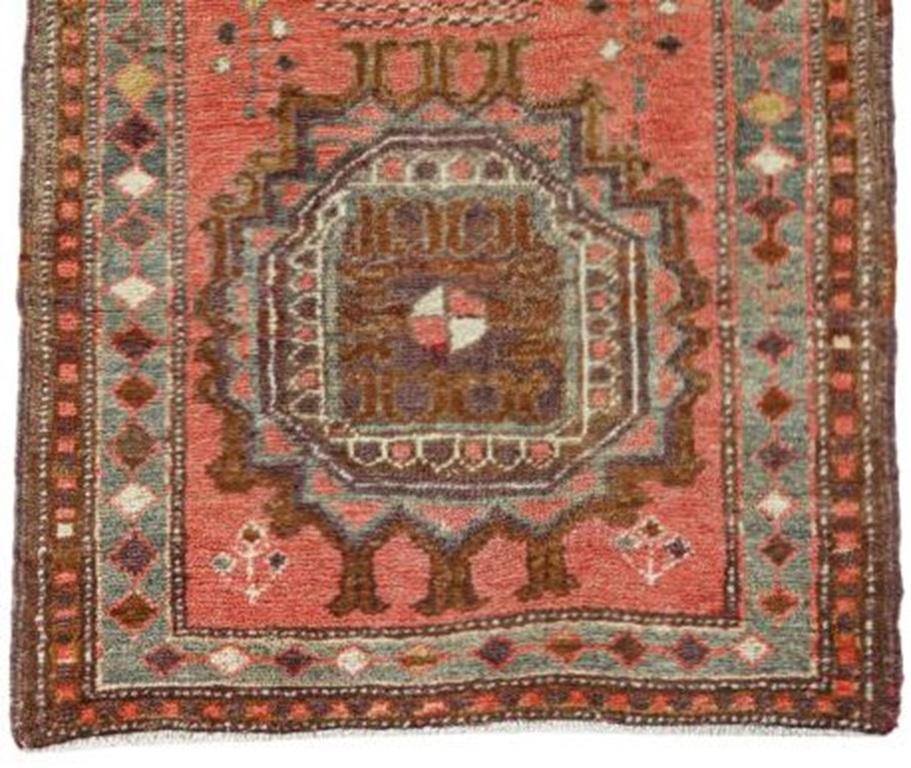 Persischer Aserbaidschan Small Rug - Wolle Braun Grau Rosa Design - 91182 (Asiatisch) im Angebot