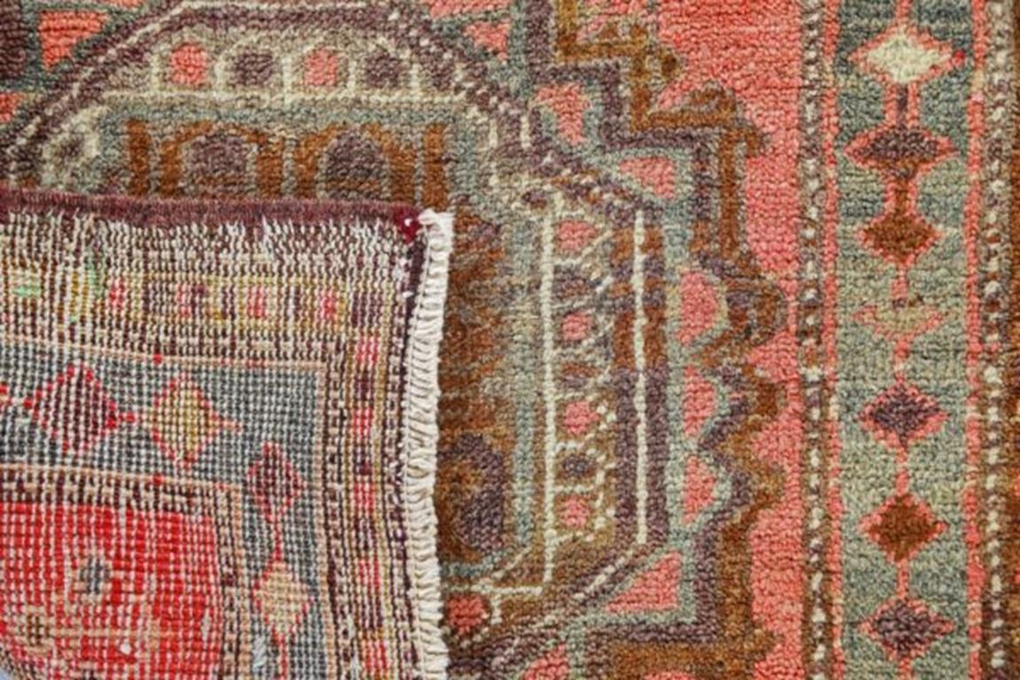 Persischer Aserbaidschan Small Rug - Wolle Braun Grau Rosa Design - 91182 im Zustand „Hervorragend“ im Angebot in Dallas, TX