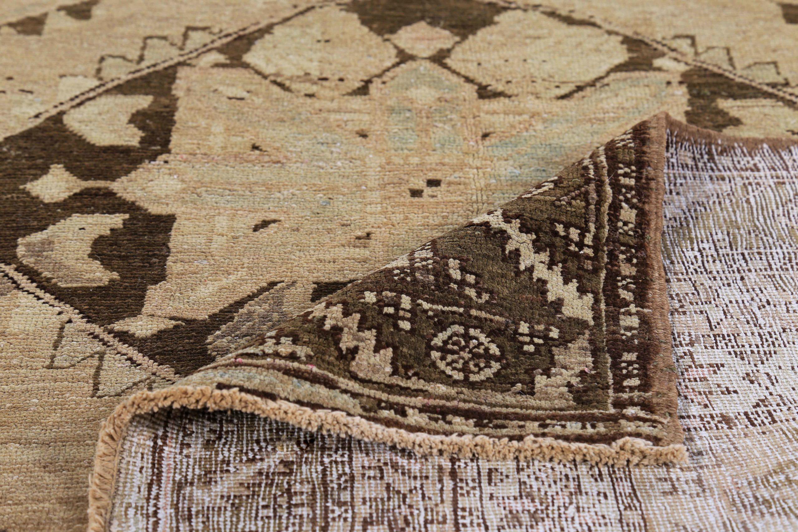 Persischer Aserbaidschan Small Teppich - Wolle Brown Elfenbein Design - 89625 (20. Jahrhundert) im Angebot