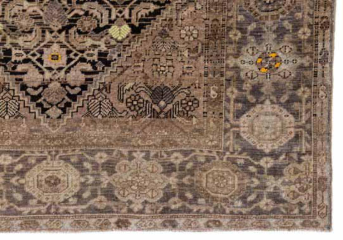 Persischer Aserbaidschan Small Teppich - Wolle Brown Elfenbein Design - 91324 (20. Jahrhundert) im Angebot