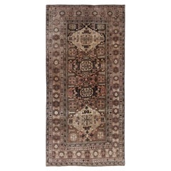 Persischer Aserbaidschan Small Teppich - Wolle Brown Elfenbein Design - 91628