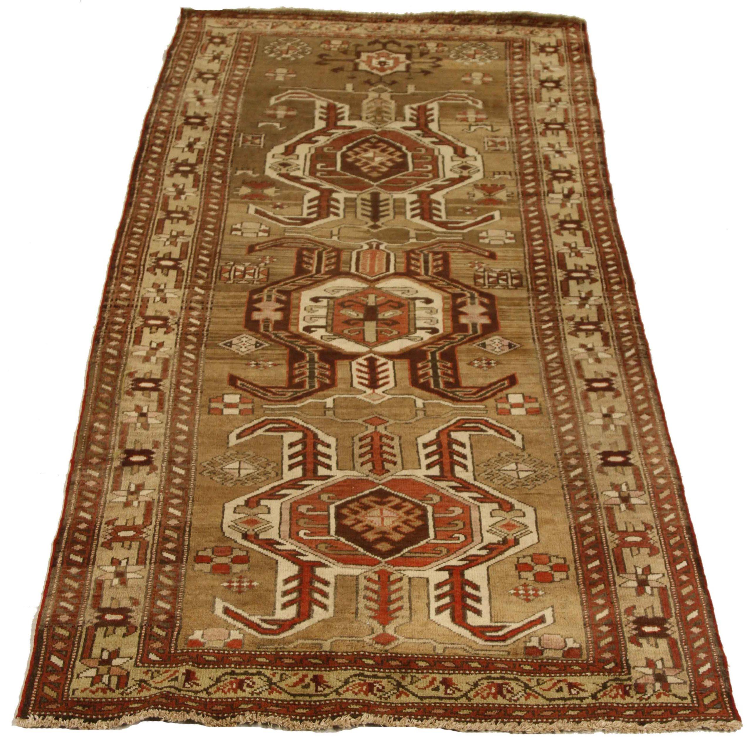 Discover the elegance of Persian Azerbaijan featuring Small Rug in Circa 1880. Designed with Wool and IvoryRedTaupe, this exclusive design is perfect for enhancing your space.
