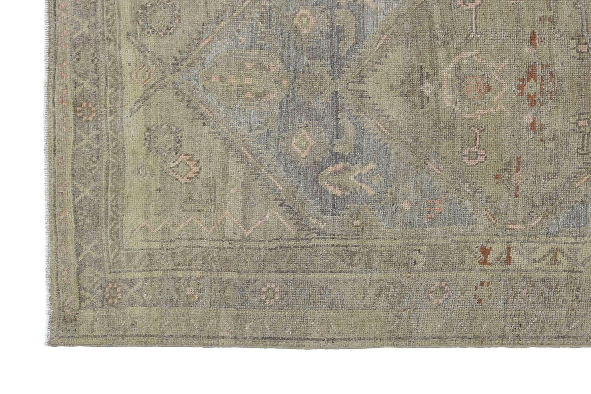 Persischer Aserbaidschanischer kleiner Teppich - Wolle Blau Grün Design - 97416 (Irakisch) im Angebot