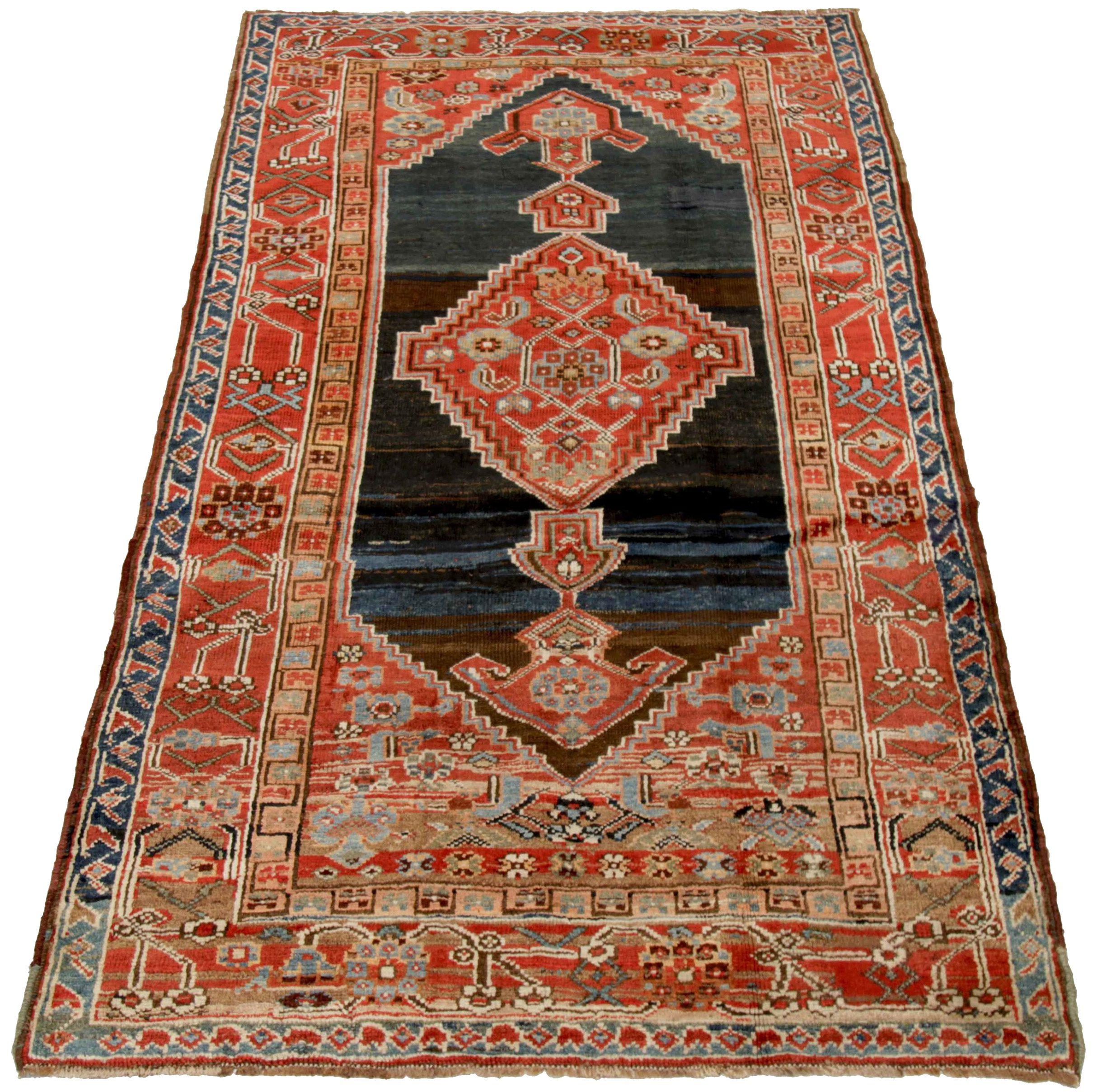 Discover the elegance of Persian Azerbaijan featuring Small Rug in Circa 1880. Designed with Wool and BlueRed, this exclusive design is perfect for enhancing your space.