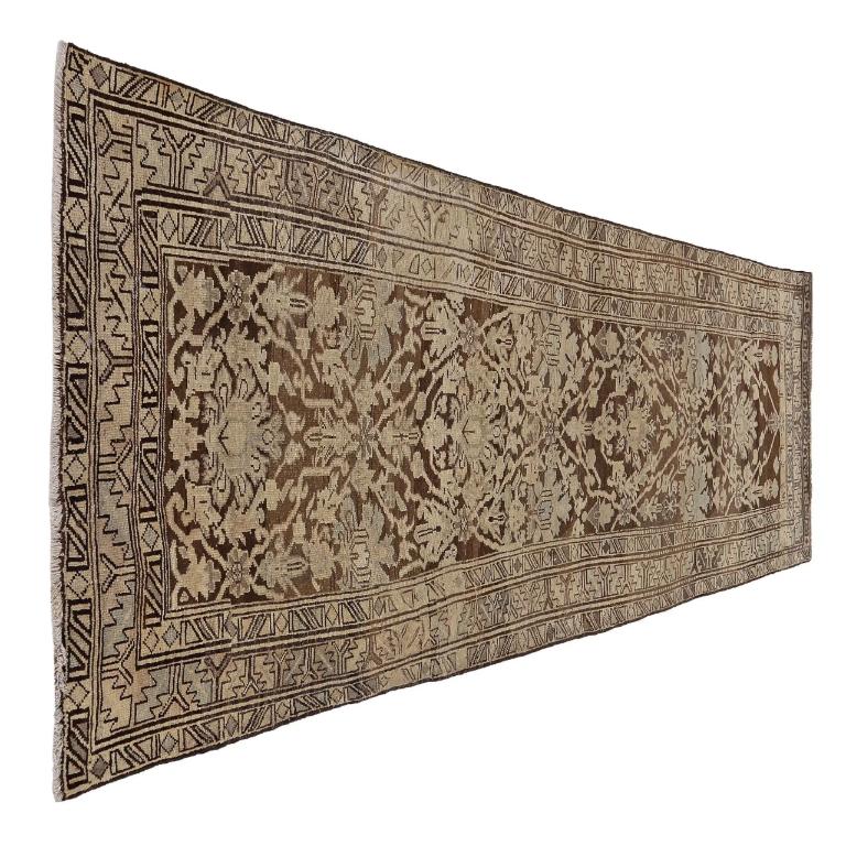 Tappeto persiano Azerbaijan Small - Lana Marrone Avorio Design - 89643 In condizioni ottime in vendita a Dallas, TX