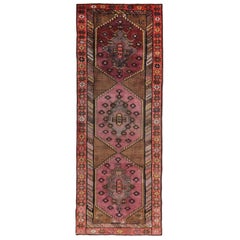 Tappeto persiano Azerbaijan Small - Lana Marrone Rosa Giallo - 89615