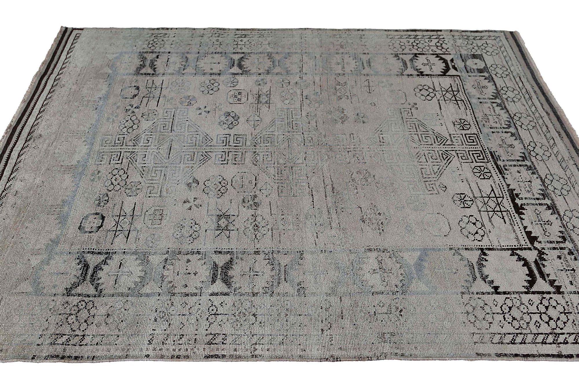 XX secolo Tappeto persiano Azerbaijan Small - Lana Marrone Taupe Design - 97591 in vendita