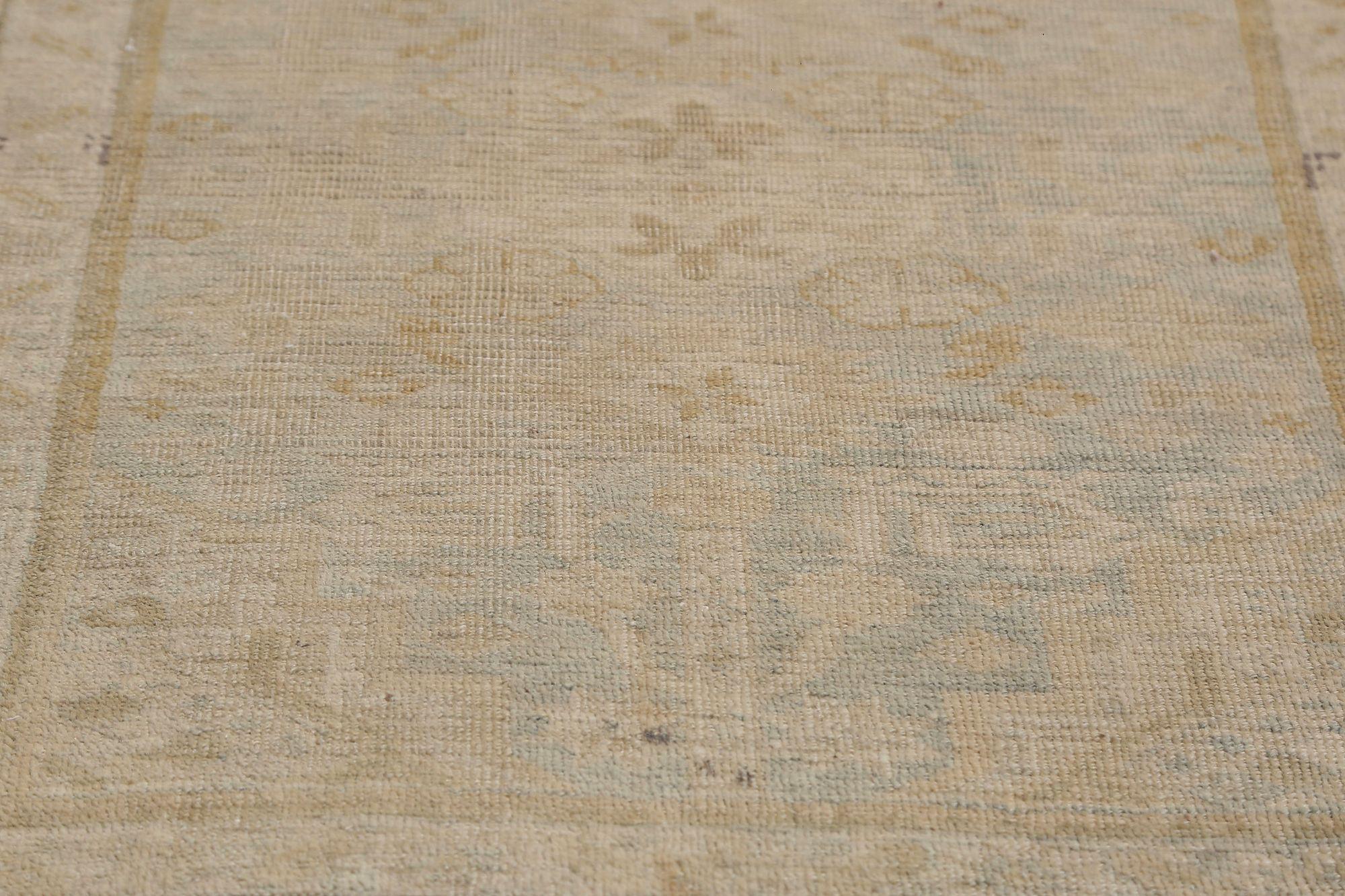 Persischer Aserbaidschanischer kleiner Teppich - Wolle Elfenbein Hellblau Design - 97045 (Irakisch) im Angebot