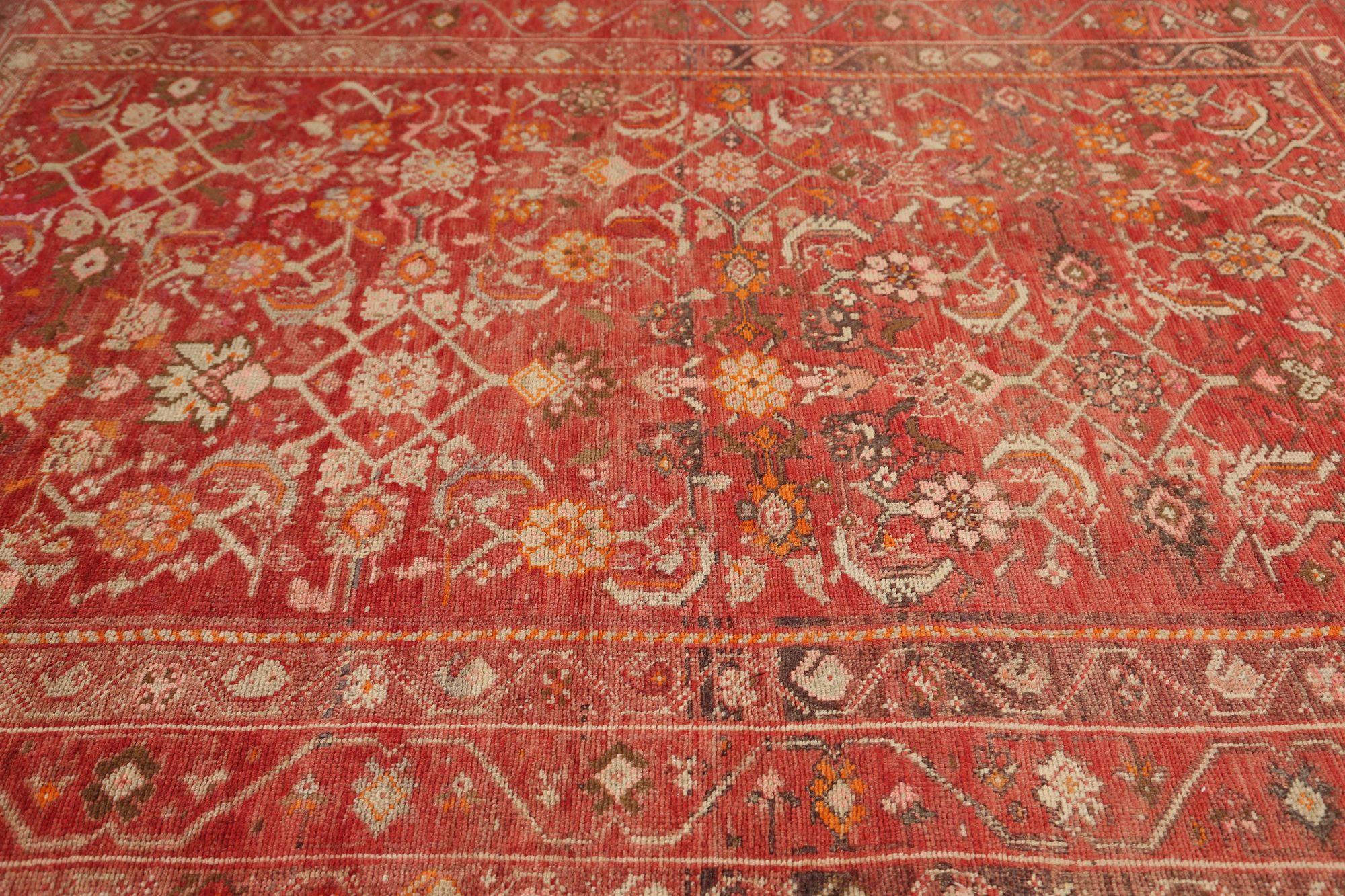 Persischer Aserbaidschanischer kleiner Teppich - rotes Wolldesign - 97421 im Zustand „Hervorragend“ im Angebot in Dallas, TX