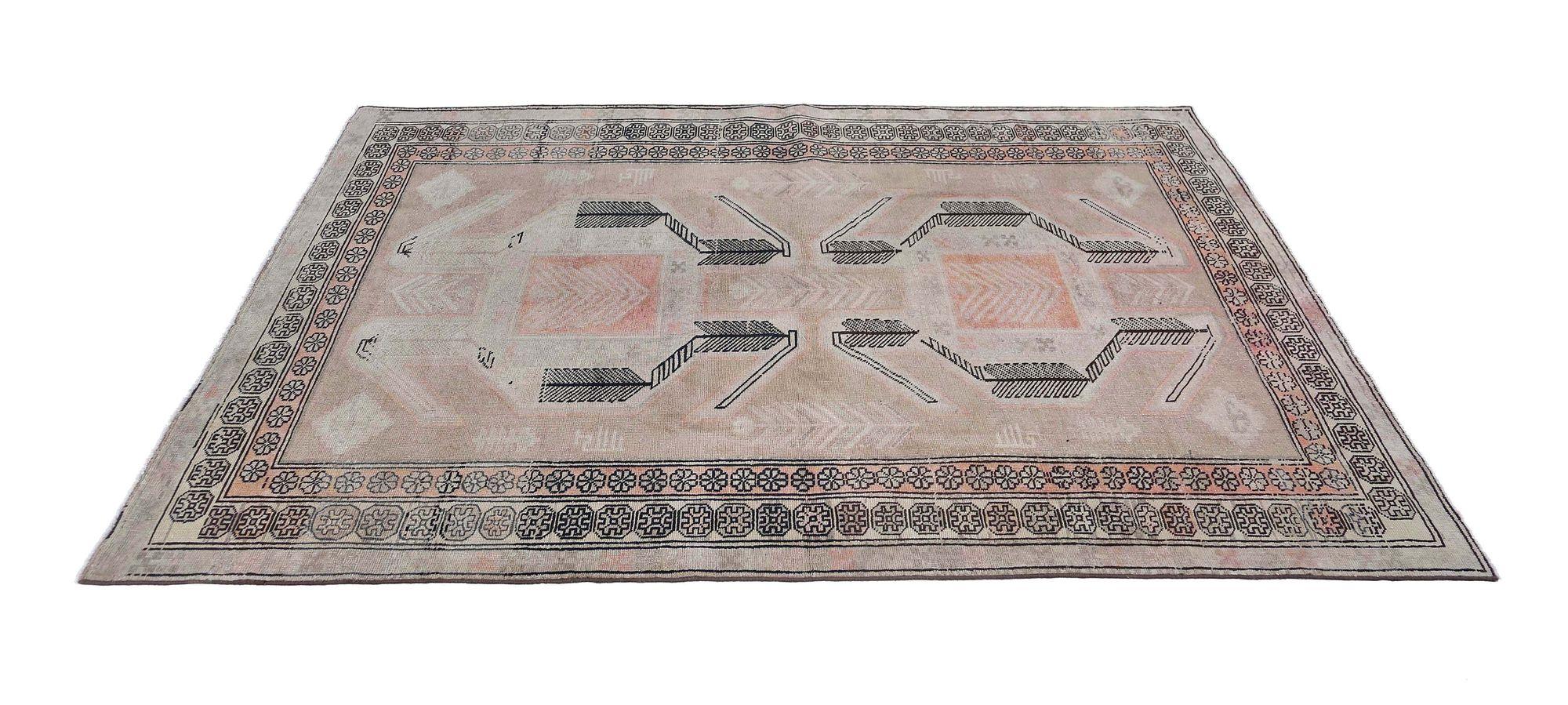 Discover the elegance of Persian Azerbaijan featuring Small Rug in Circa 1910. Designed with Wool and Taupe, this exclusive design is perfect for enhancing your space.