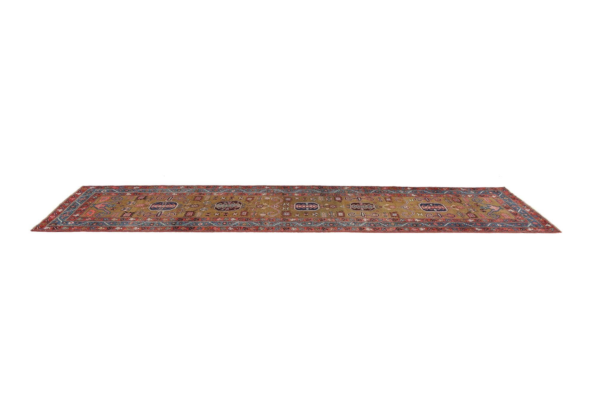 XX secolo Tappeto persiano Bakhshayesh Runner - Greene & Greene Design - 97387 in vendita