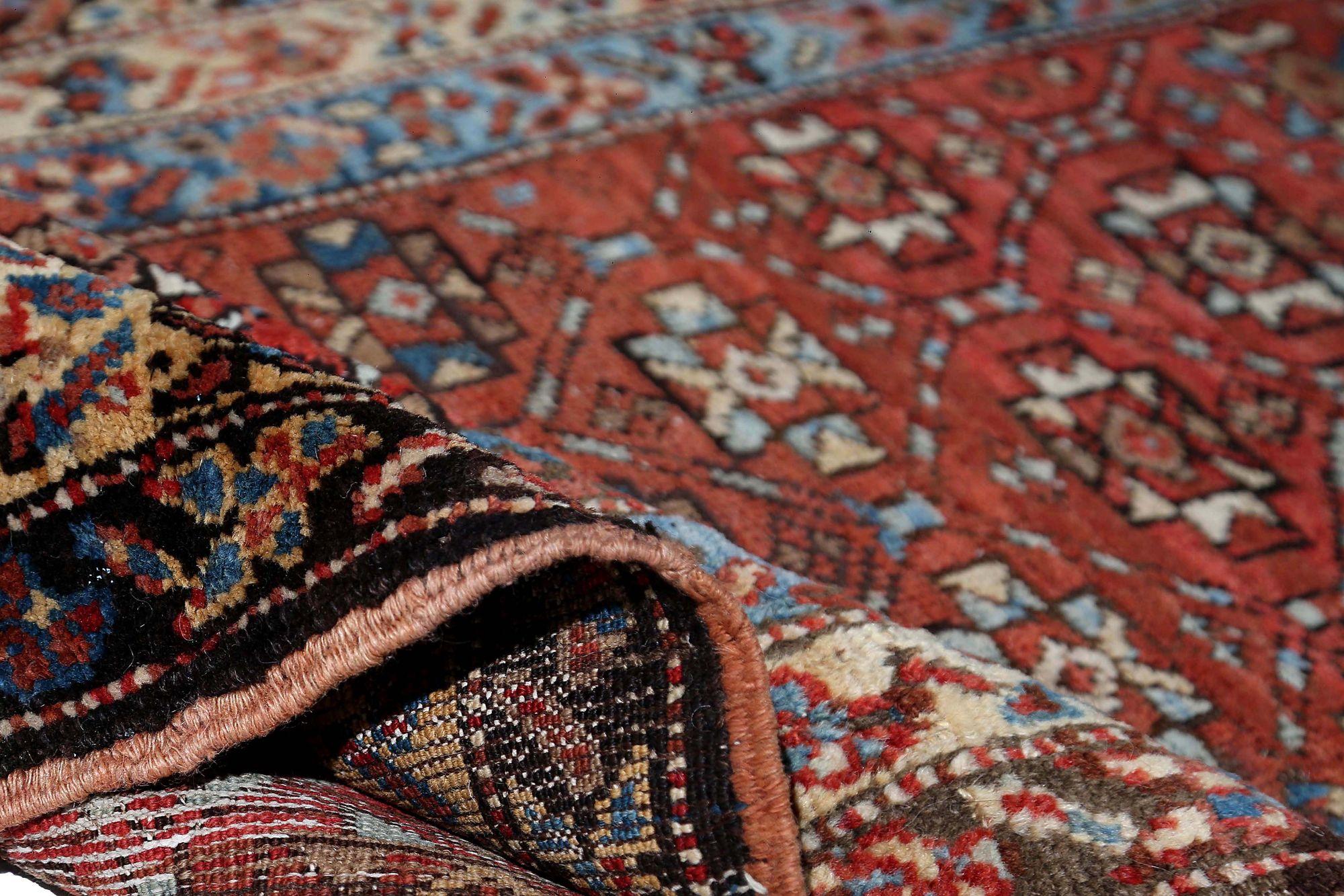 Persischer Bakhshayesh-Läufer aus Wolle – rotes Design – 96783 im Zustand „Hervorragend“ im Angebot in Dallas, TX