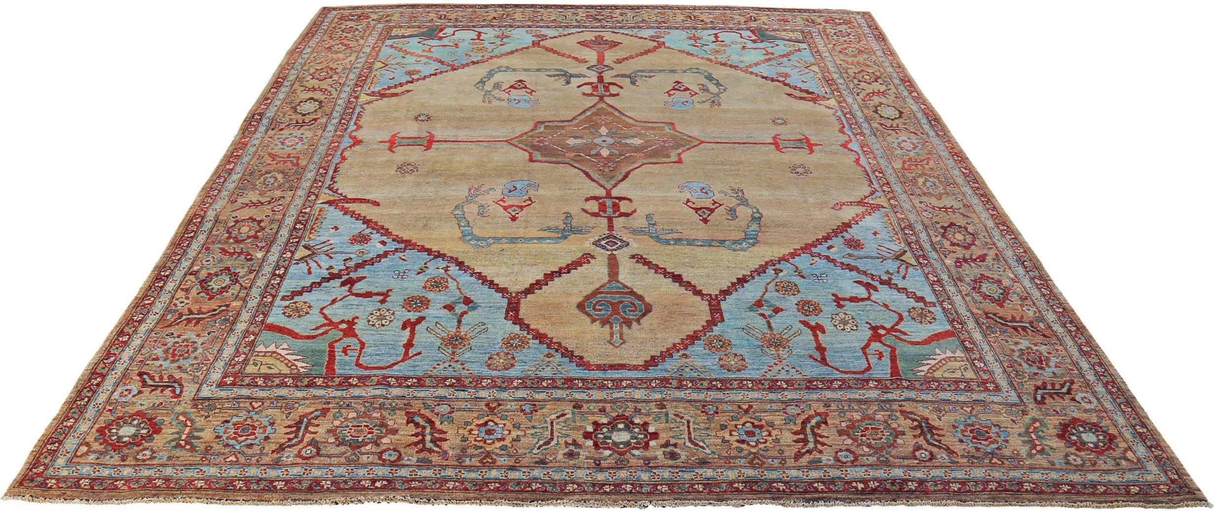 Discover the elegance of Persian Bakhshayesh featuring Square Area Rugs in Circa 1880. Designed with Silk and BlueIvoryRed, this exclusive design is perfect for enhancing your space.