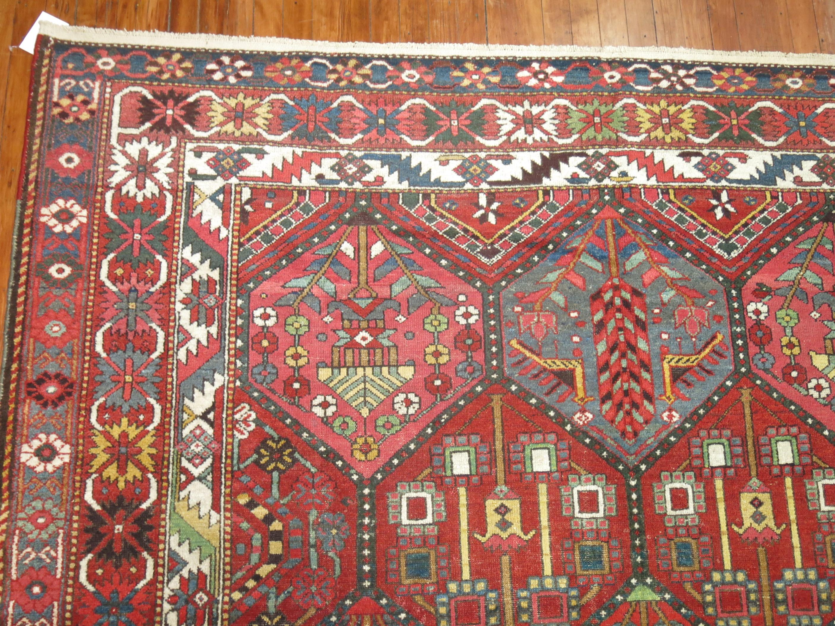 Serapi Zabihi Collection Persian Bakhtiari Rug  For Sale