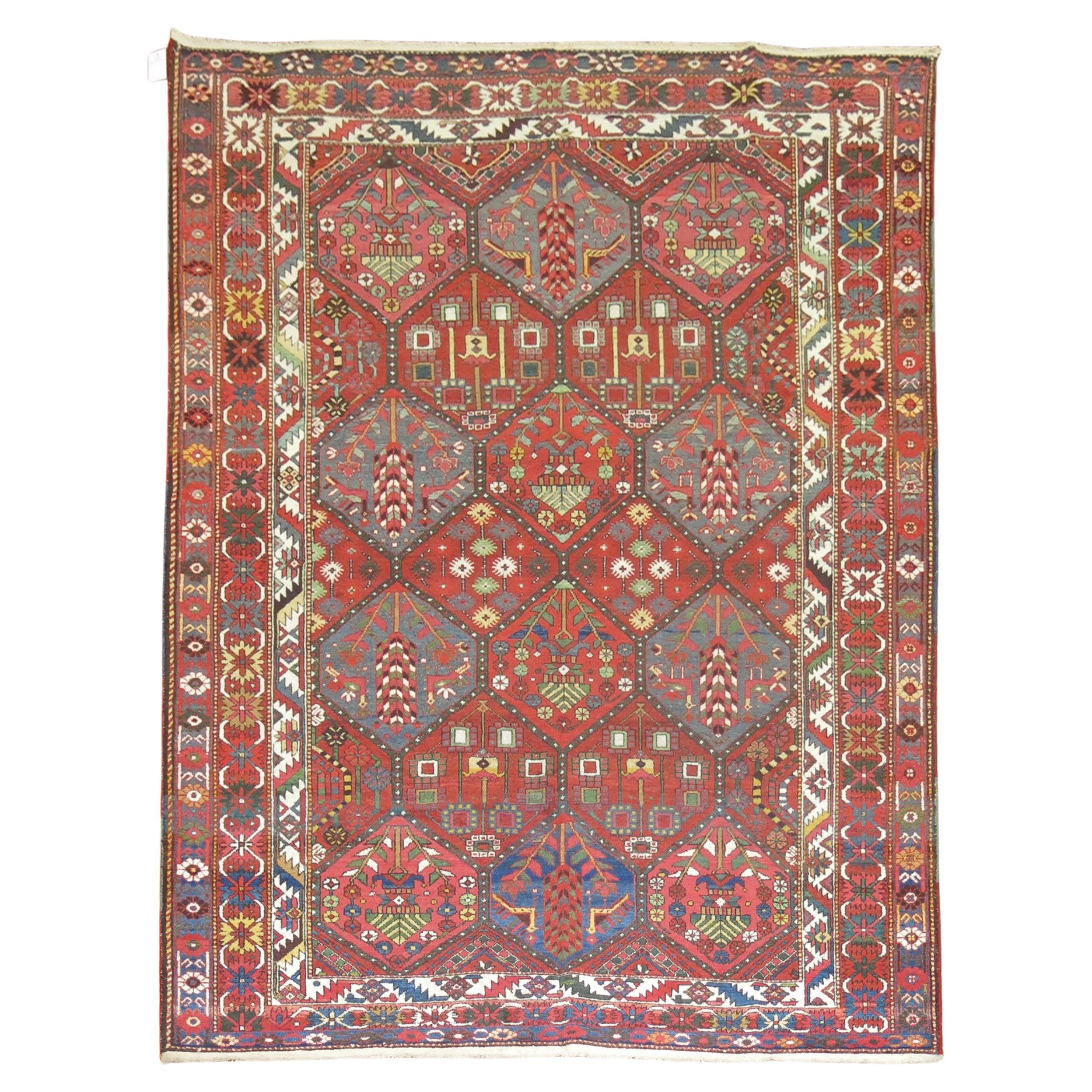 Zabihi Collection Persian Bakhtiari Rug  For Sale