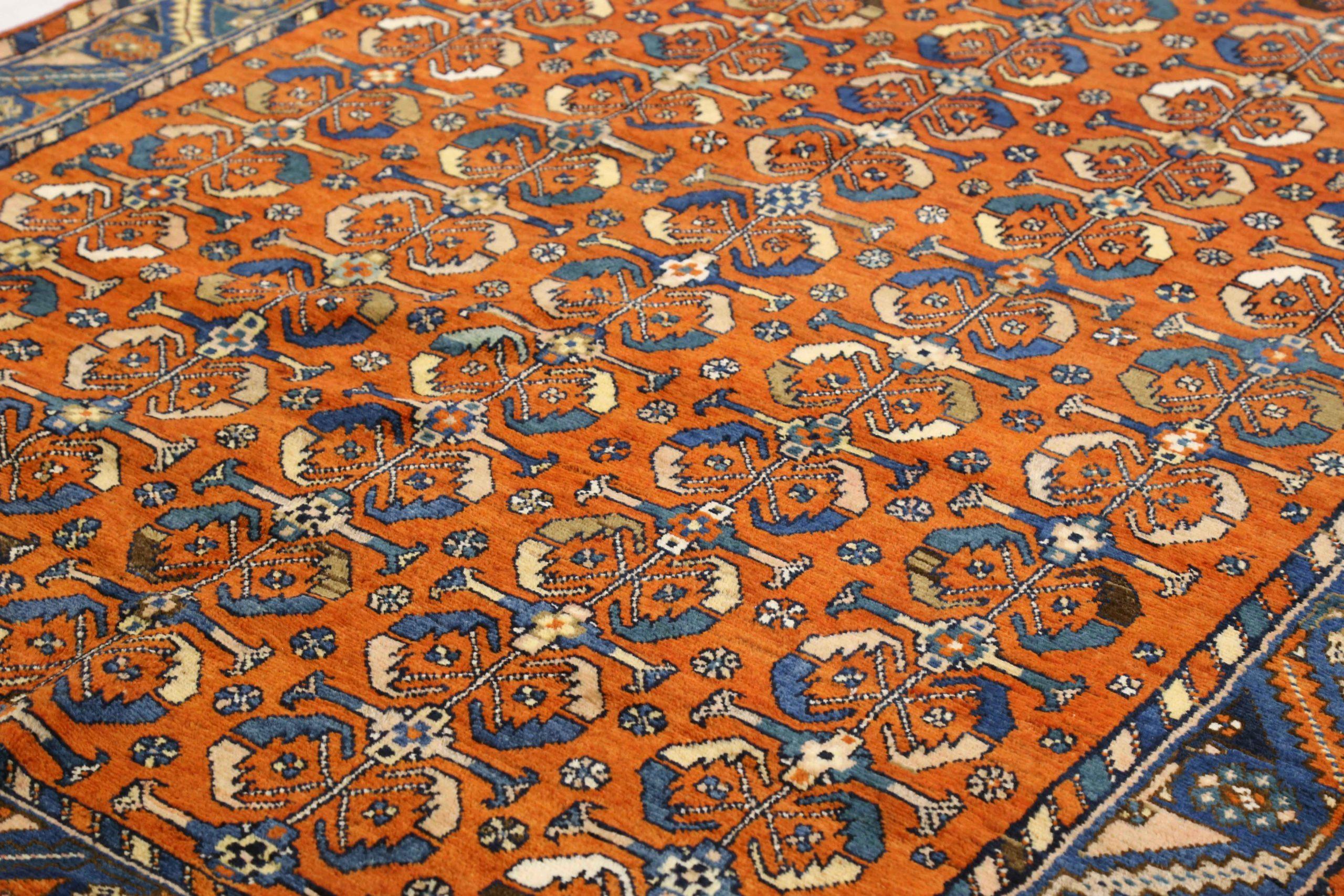 Persische Bakhtiari-Teppiche - Wolle Blau Elfenbein Rot Design - 75197 (Asiatisch) im Angebot