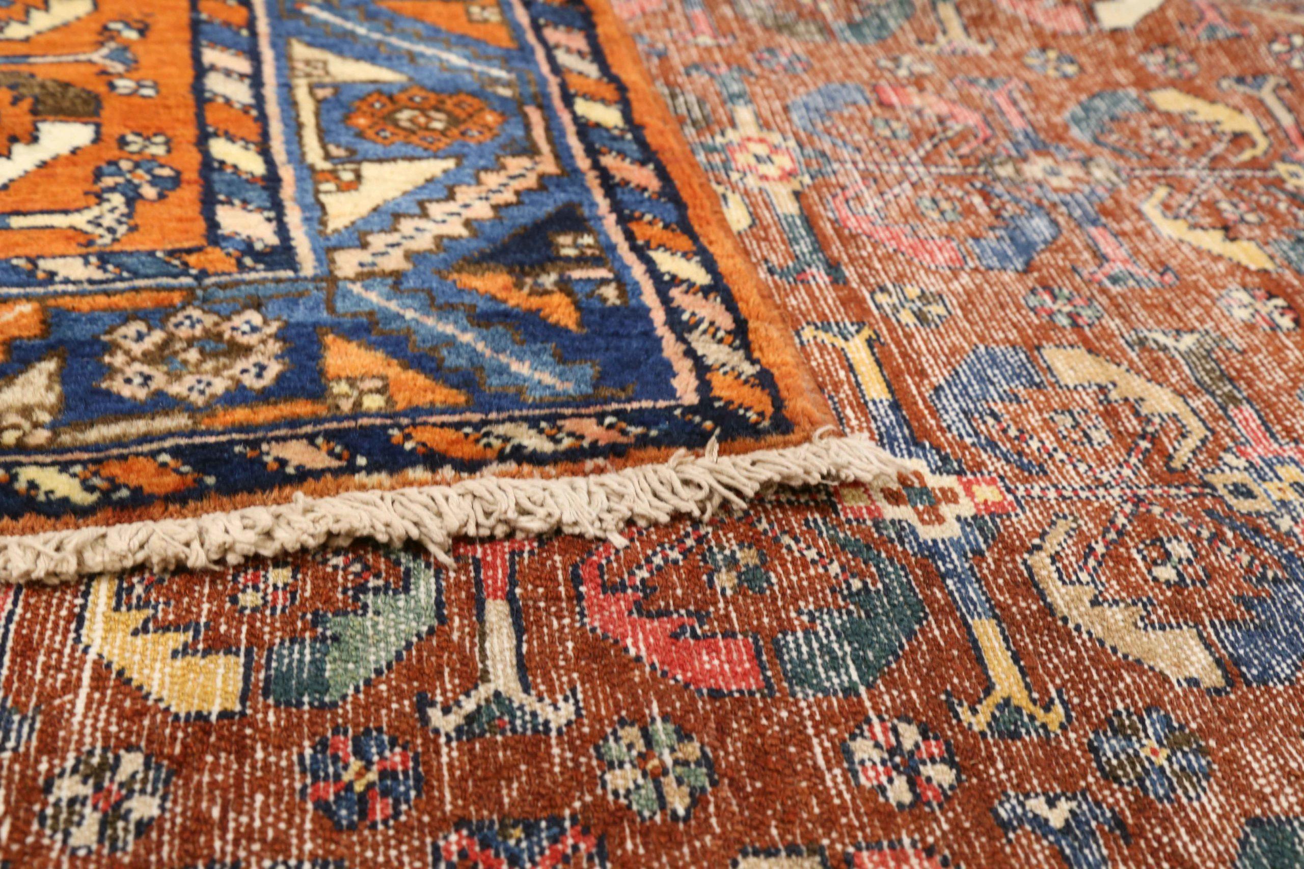 Persische Bakhtiari-Teppiche - Wolle Blau Elfenbein Rot Design - 75197 im Zustand „Hervorragend“ im Angebot in Dallas, TX