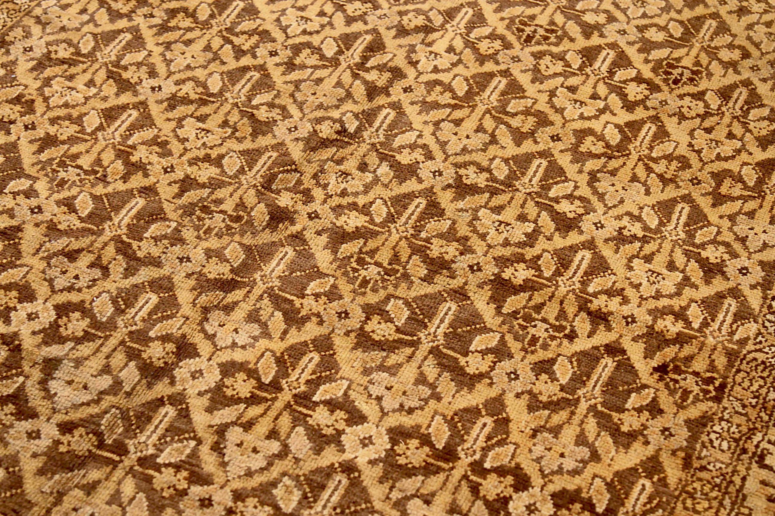 Asian Persian Bakhtiari Area Rugs - Wool Brown Ivory 73462 For Sale