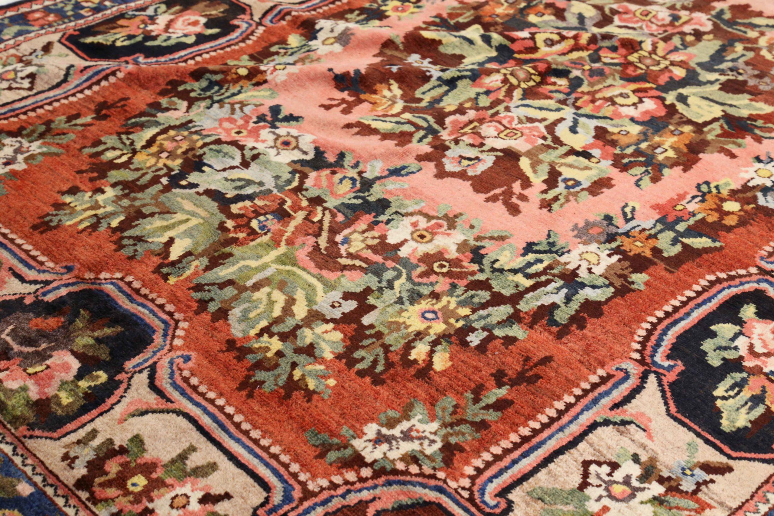 Asiatico Tappeti persiani Bakhtiari - Lana Verde Avorio Blu Navy Rosa - 75445 in vendita