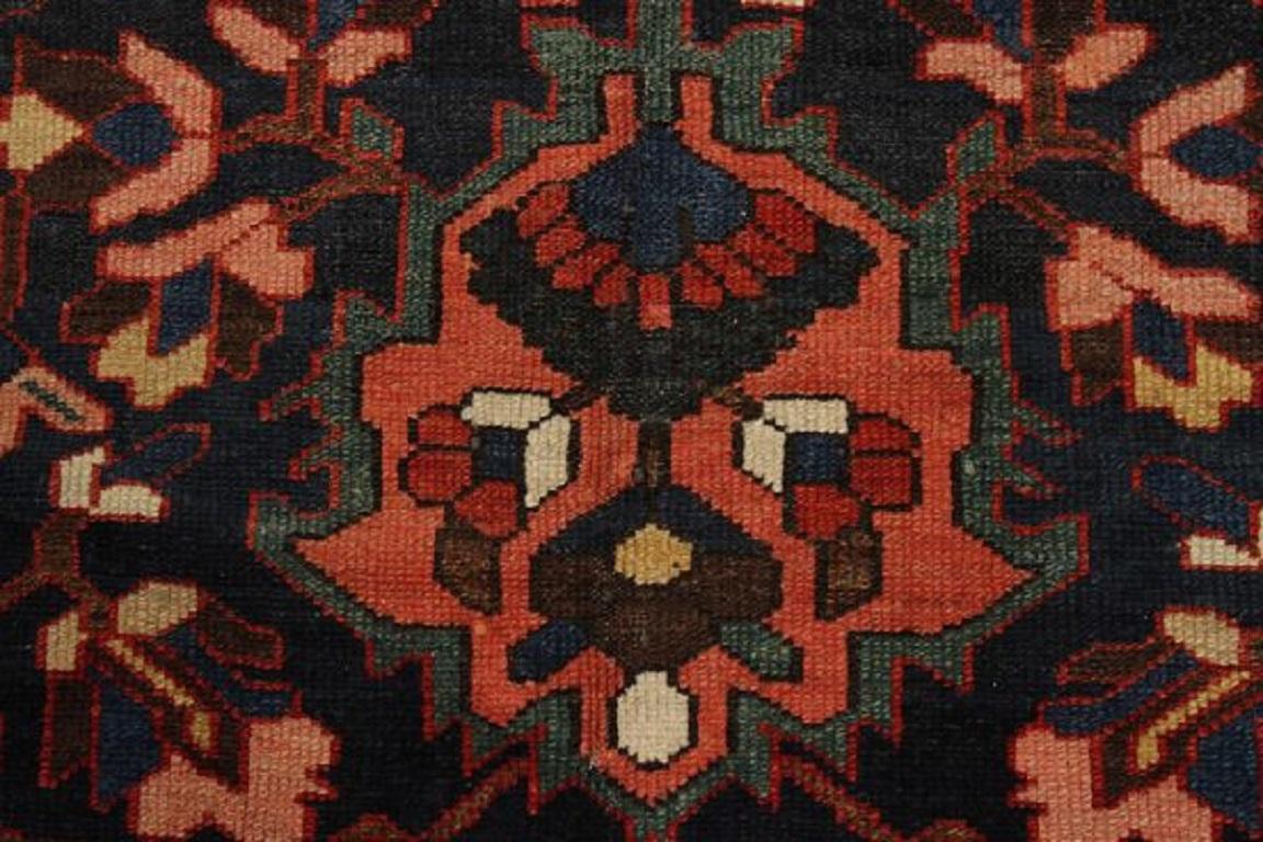 Persische Bakhtiari-Teppiche Circa 1910 - Wolle Schwarz Elfenbein Rot 72318 (20. Jahrhundert) im Angebot