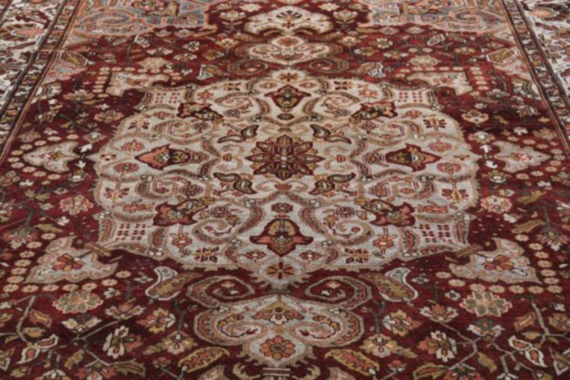 Persische Bakhtiari-Teppiche Circa 1910 - Wolle Blau Elfenbein Rot Design - 91634 im Zustand „Hervorragend“ im Angebot in Dallas, TX