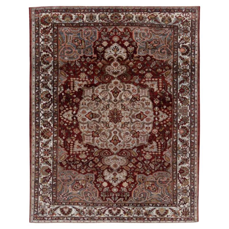 Alfombras Persas Bakhtiari Circa 1910 - Lana Azul Marfil Rojo Diseño - 91634
