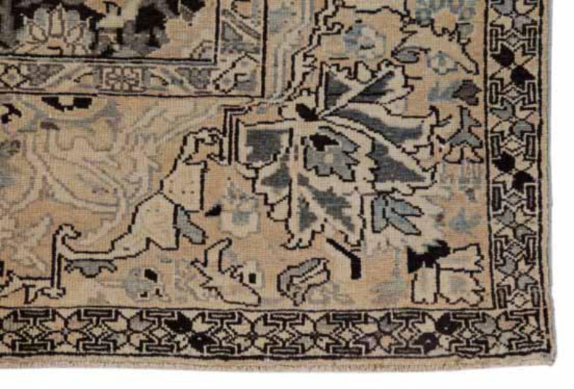 Persische Bakhtiari Teppiche Circa 1910 - Wolle Braun Grau Design - 91323 (20. Jahrhundert) im Angebot