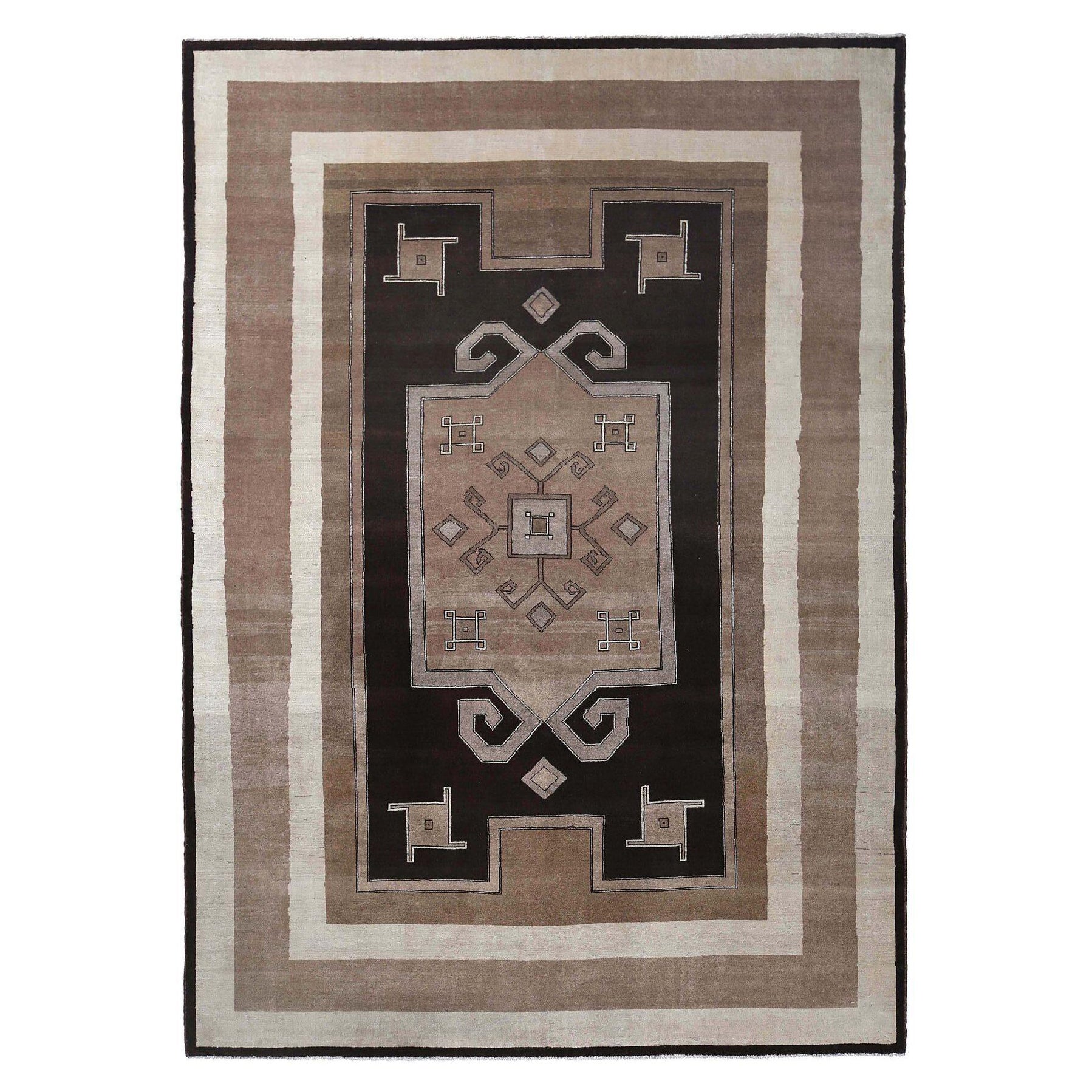 Alfombras Persas Bakhtiari - Lana Diseño Negro Marrón Marfil - 97180