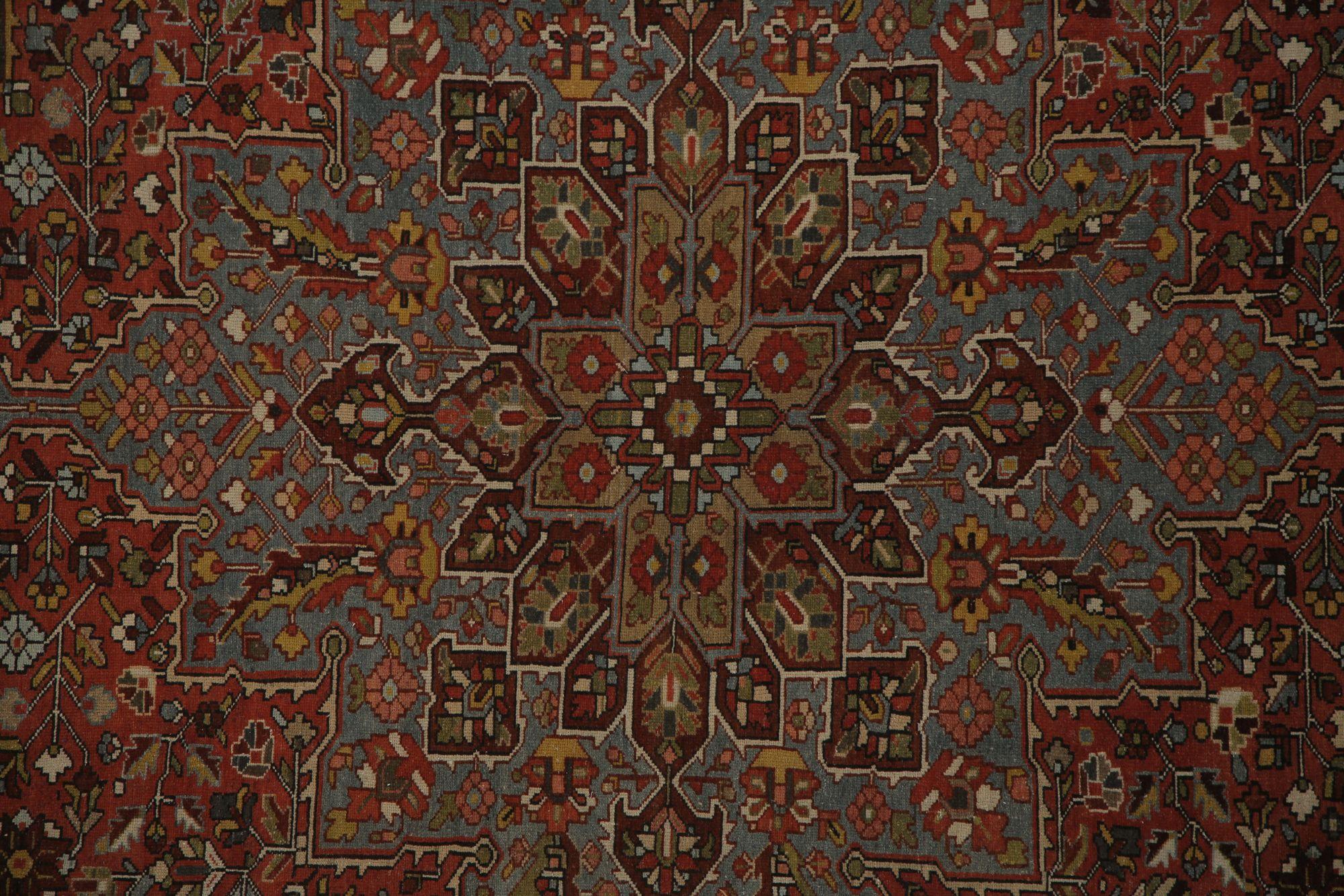 XX secolo Tappeti persiani Bakhtiari - Disegno in lana blu marrone rosso - 97832 in vendita