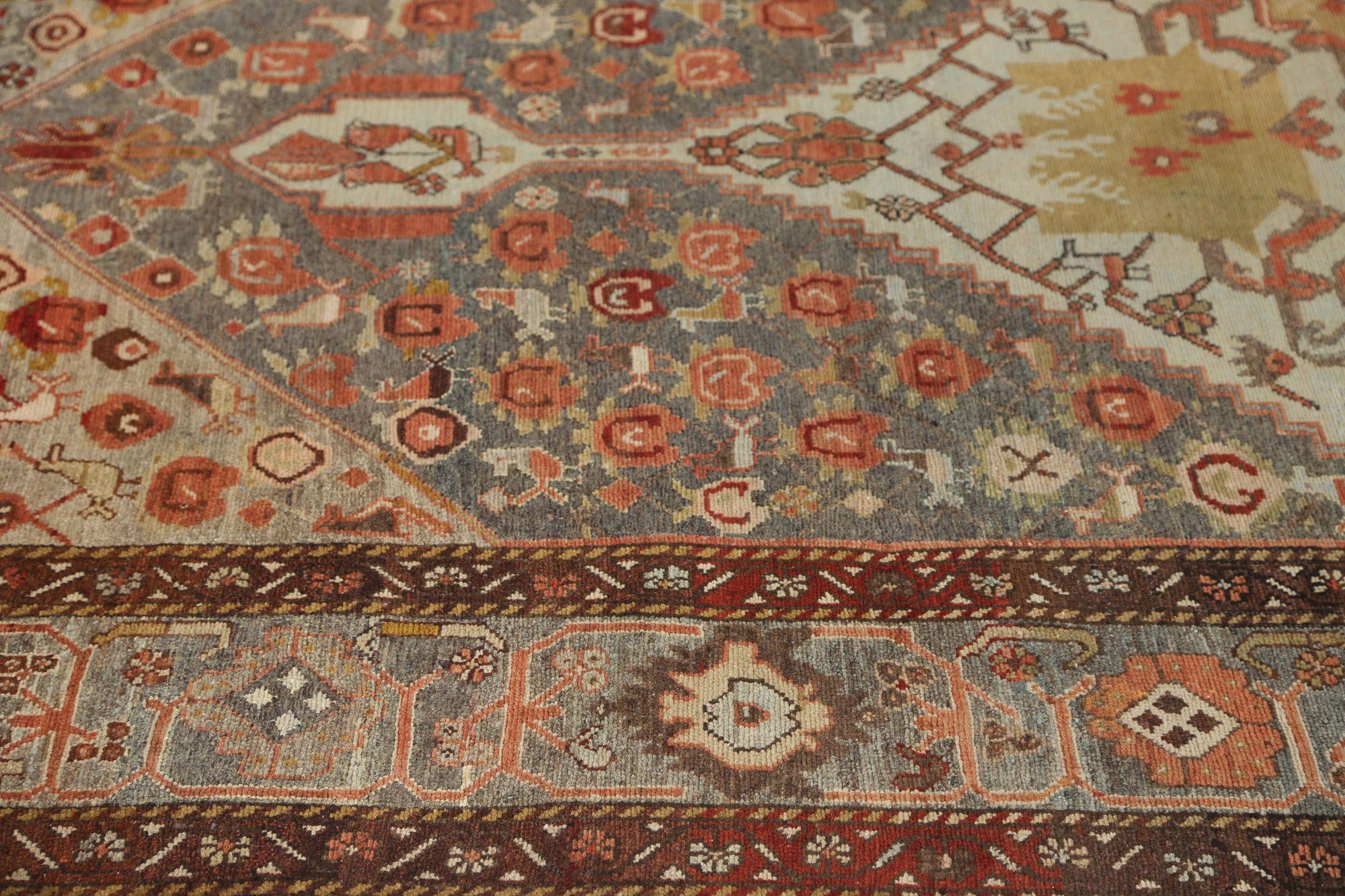 Alfombras Persas Bakhtiari - Lana Azul Diseño Marfil - 96877 siglo XX en venta