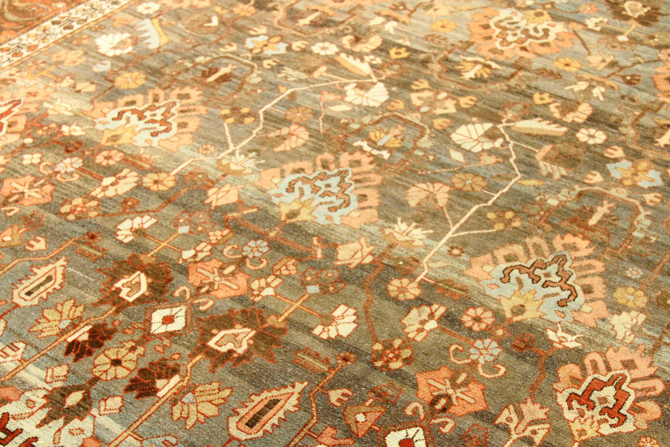 Persische Bakhtiari-Teppiche - Wolle Blau Elfenbein Rot Design - 76001 (Irakisch) im Angebot