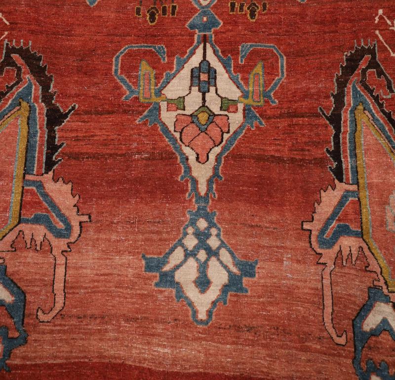 Persische Bakhtiari-Teppiche - Wolle Blau Elfenbein Rot Design - 97183 im Zustand „Hervorragend“ im Angebot in Dallas, TX