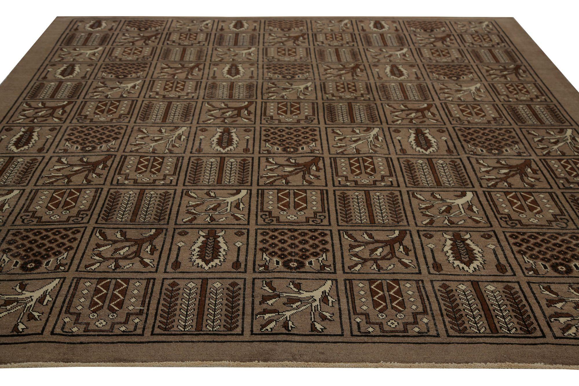 Iracheno Tappeti persiani Bakhtiari - Design marrone in lana - 96743 in vendita