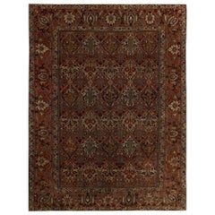 Persian Bakhtiari Area Rugs - Wool Brown Ivory Red Design - 97793