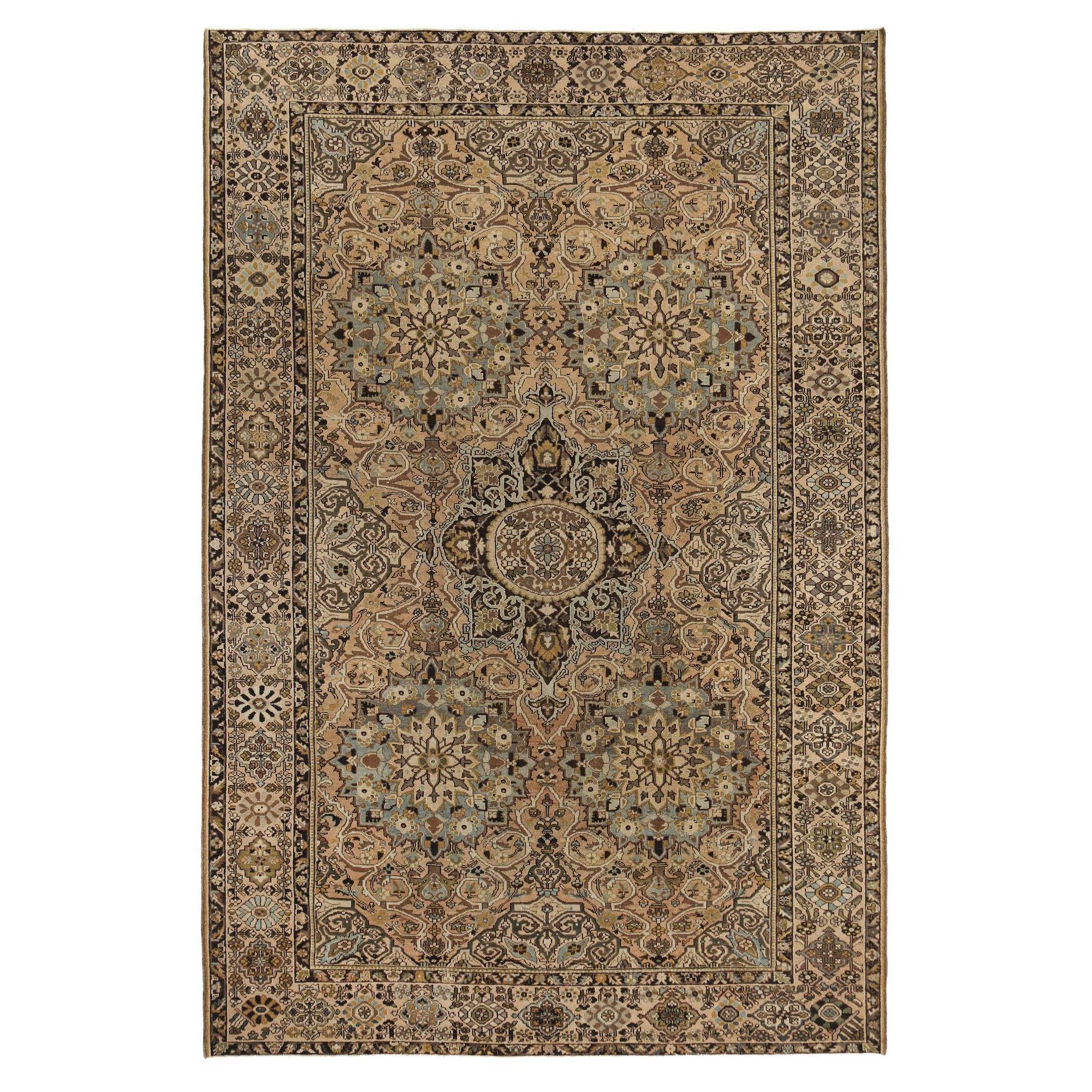 Alfombras Persas Bakhtiari - Diseño Lana Marrón Marfil Topo - 97968