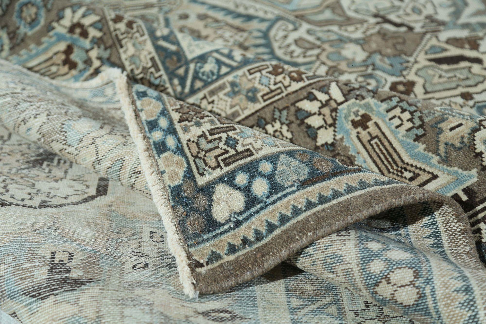 Iracheno Tappeti persiani Bakhtiari - Lana Marrone Design-Light - 97552 in vendita