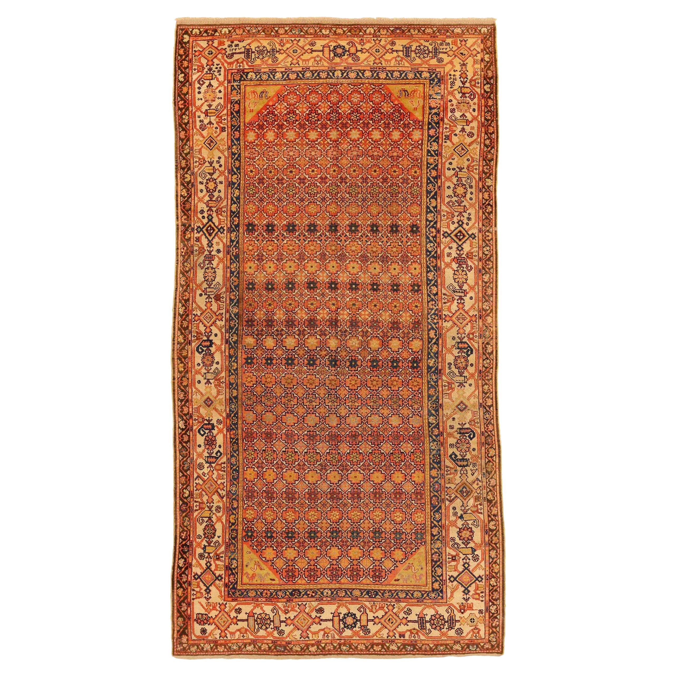 Persische Bakhtiari Teppiche - Wolle Braun Rot Gelb 71481