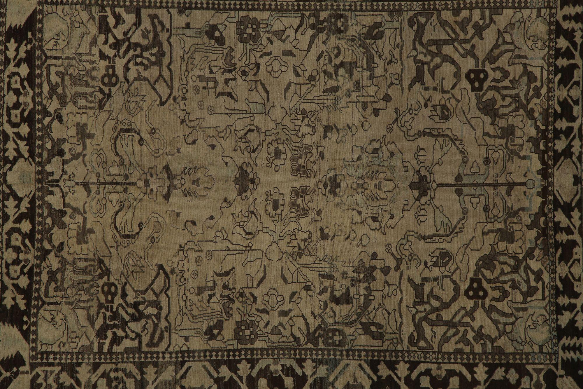 XX secolo Tappeti persiani Bakhtiari - Lana Marrone Taupe Design - 97835 in vendita